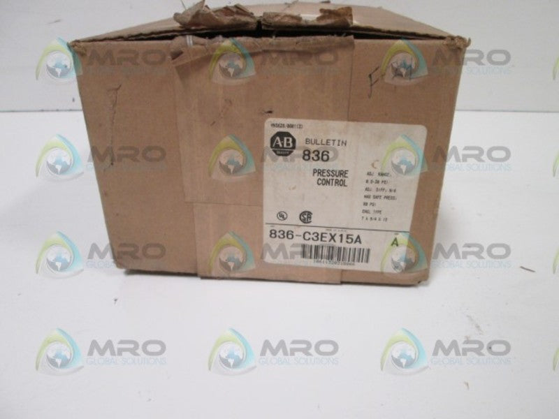 Allen Bradley 836C3EX15A Pressure Control NSFP ** GENUINE ** AB 836 C3EX15A