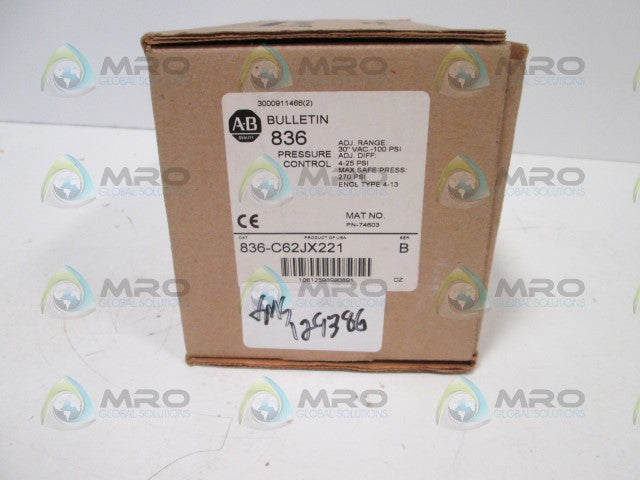Allen Bradley 836C62JX221 NSFP **GENUINE** AB 836C 62JX221