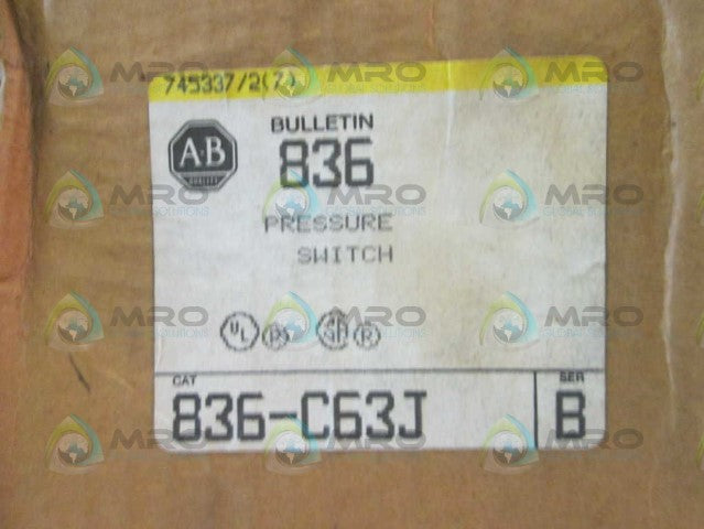 Allen Bradley 836C63J NSFP **GENUINE** AB 836 C63J
