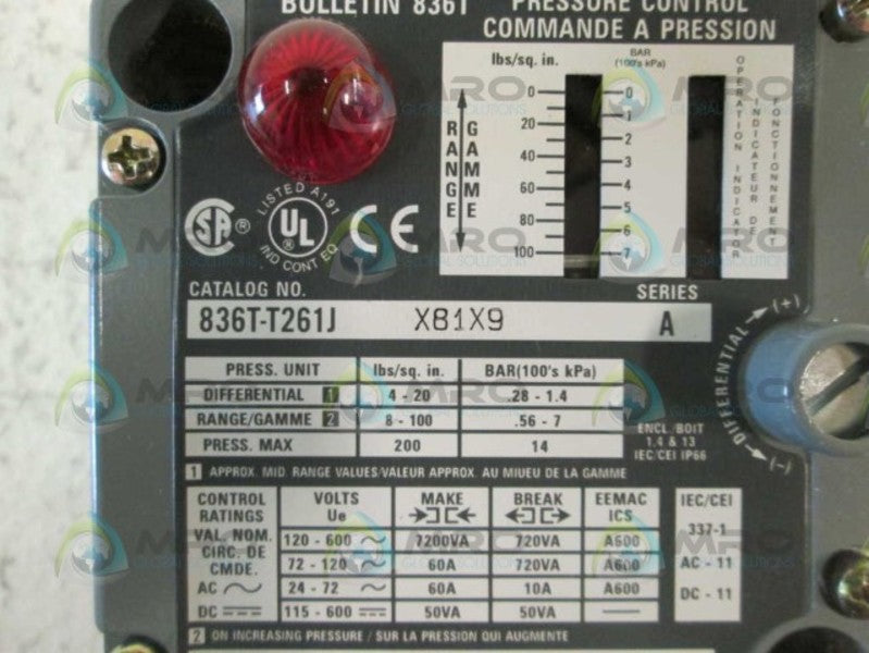 Allen Bradley 836TT261JX81X9 NSFP * GENUINE * AB 836T T261JX81X9