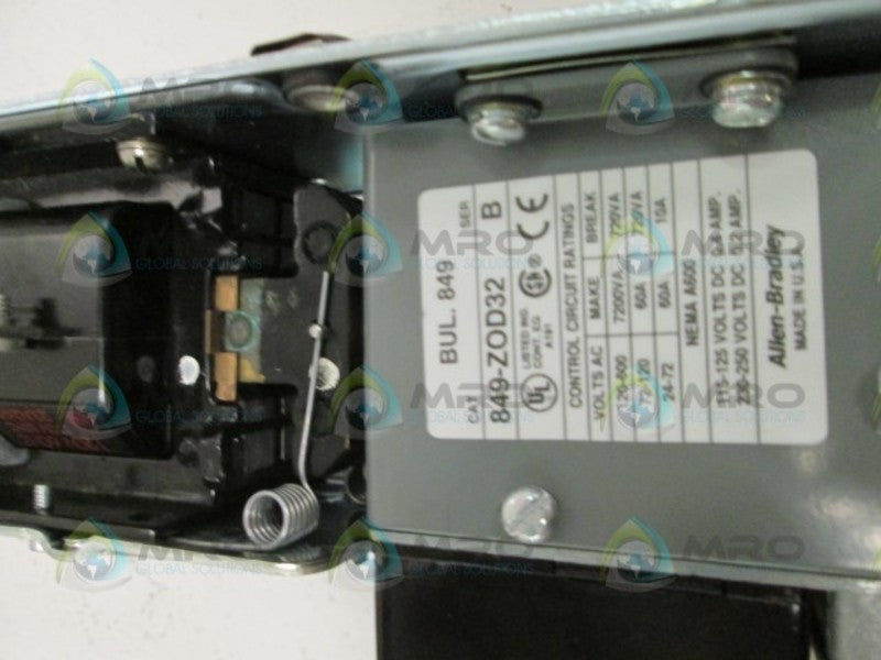 Allen Bradley 849ZOD32 Pneumatic Timing Relay NSFP ** GENUINE ** AB 849 ZOD32