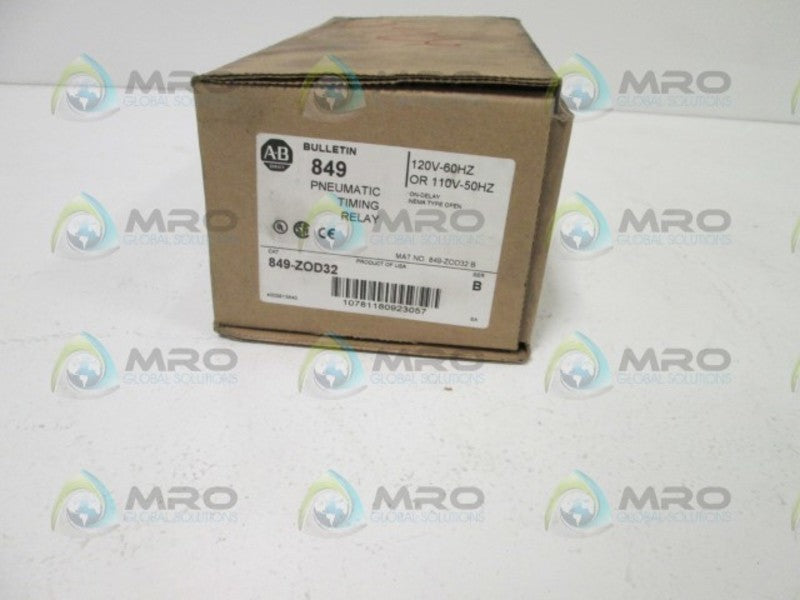 Allen Bradley 849ZOD32 Pneumatic Timing Relay NSFP ** GENUINE ** AB 849 ZOD32