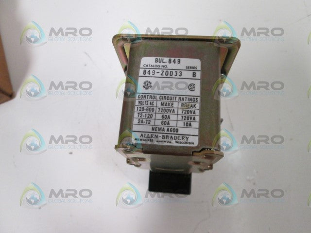 Allen Bradley 849ZOD33 NSFP **GENUINE** AB 849 ZOD33