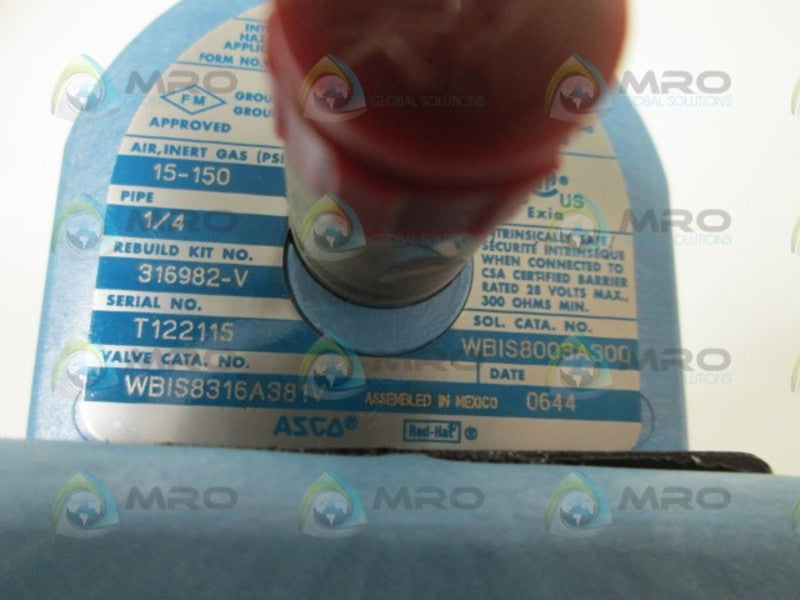 Asco WBIS8316A381V NSFP ** GENUINE ** 24V