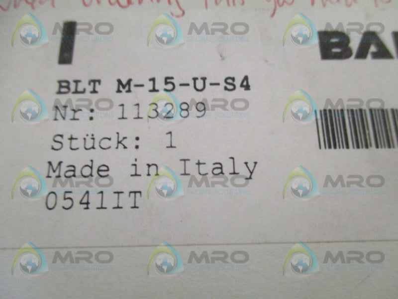 BALLUFF BLTM-15-U-S4 LUMINISENSE PHOTOELECTRIC SENSOR *NEW IN BOX*