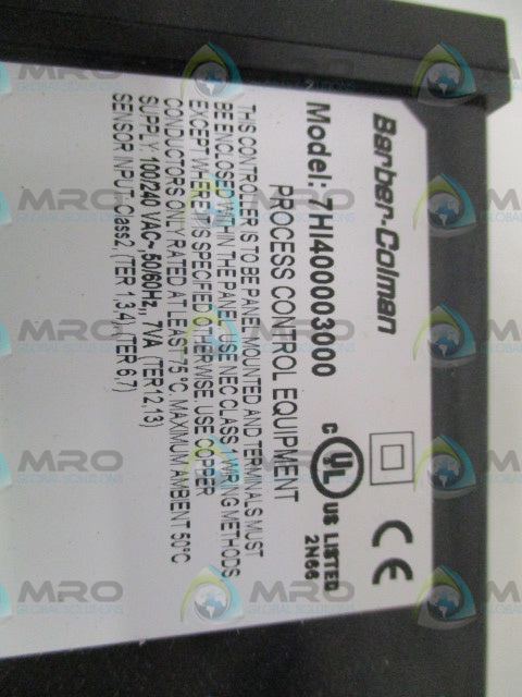 BARBER-COLMAN 7HI400003000 PROCESS CONTROL EQUIPMENT *NEW IN BOX*