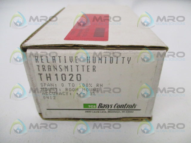 BASYS CONTROLS TH1020 RELATIVE HUMIDITY TRANSMITTER 0/100% RH *NEW IN BOX*