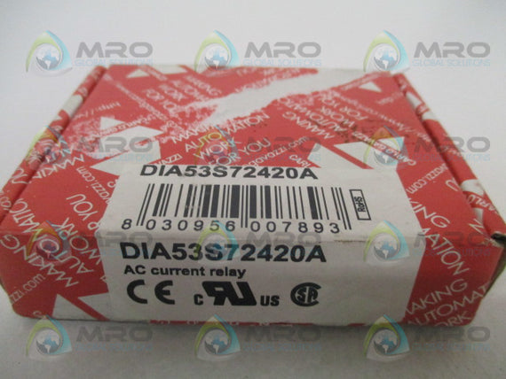 CARLO GAVAZZI DIA53S72420A AC CURRENT RELAY *NEW IN BOX*