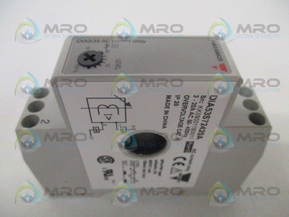 CARLO GAVAZZI DIA53S72420A AC CURRENT RELAY *NEW IN BOX*