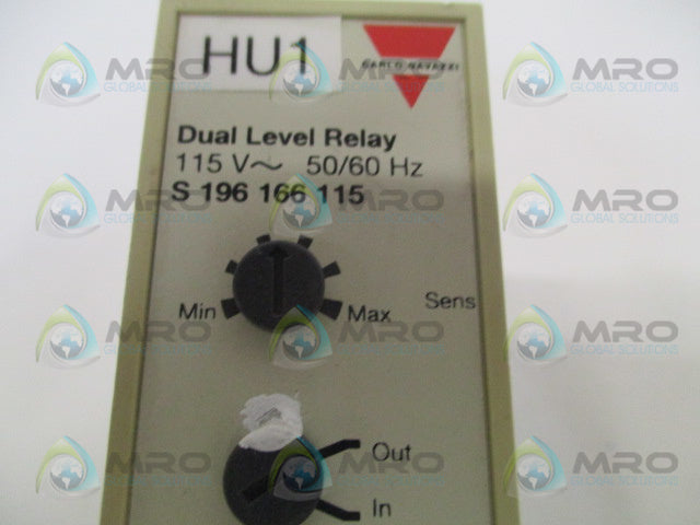 CARLO GAVAZZI S196166115 DUAL LEVEL RELAY 115V *USED*