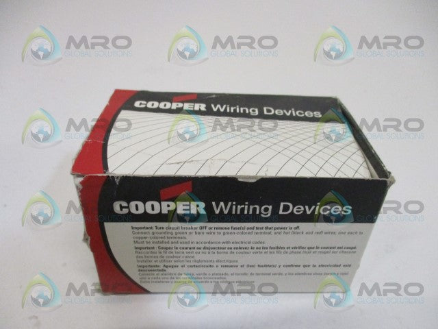 COOPER 1254-BOX FLUSH RECEPTACLE *NEW IN BOX*