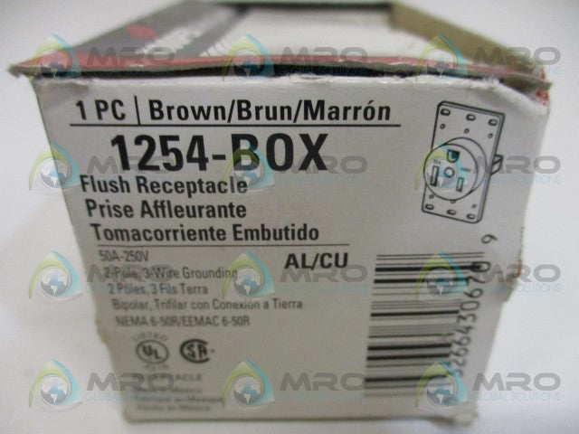 COOPER 1254-BOX FLUSH RECEPTACLE *NEW IN BOX*