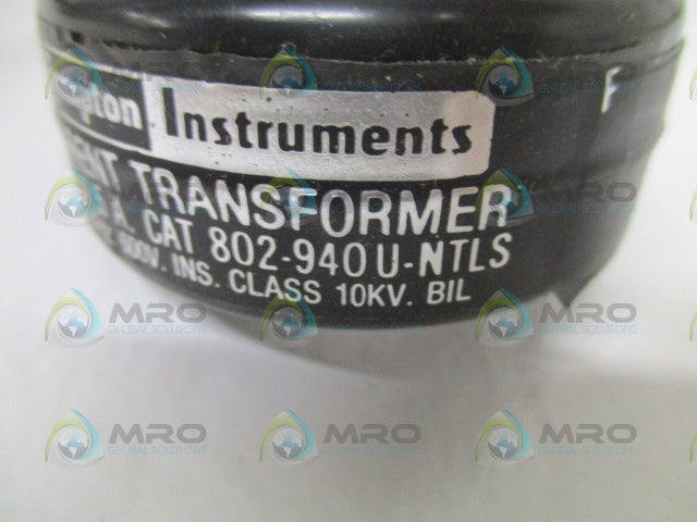 CROMPTON 802-940U-NTLS CURRENT TRANSFORMER RATIO 50:5 A. *NEW IN BOX*