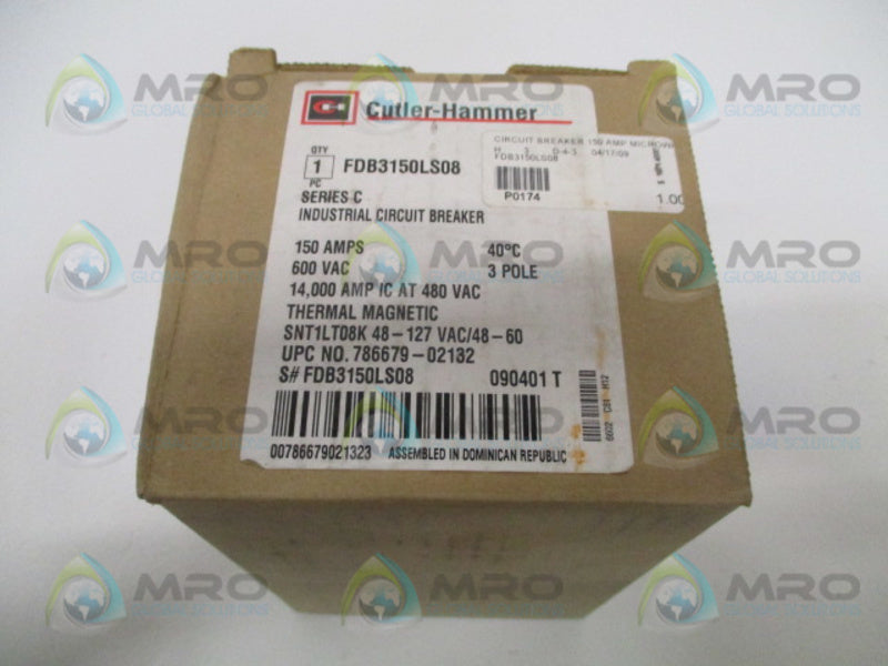 CUTLER HAMMER FDB3150LS08 CIRCUIT BREAKER 150A *NEW IN BOX*