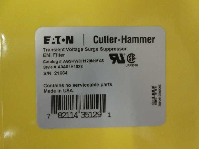 Cutler Hammer AGSHWCH120N15XS  NSFP * GENUINE * AGSHWCH120N15XS  Eaton