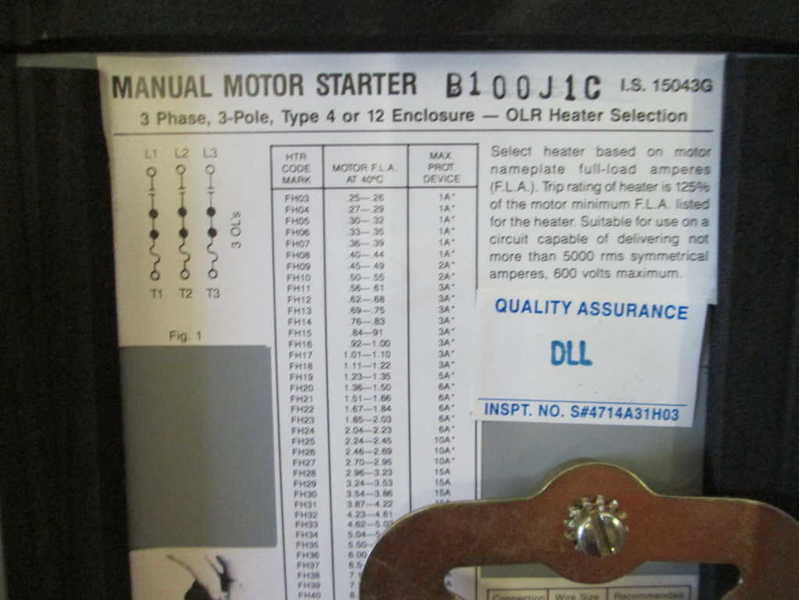 Cutler Hammer B100J1C NSNP ** GENUINE ** Eaton Westinghouse