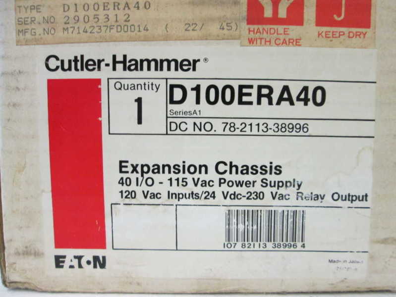 Cutler Hammer Eaton D100ERA40  NSFP * GENUINE * Westinghouse  D100 ERA40