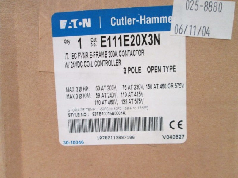 Cutler Hammer Eaton E111E20X3N NSFP ** GENUINE **  Westinghouse E111E2 0X3N