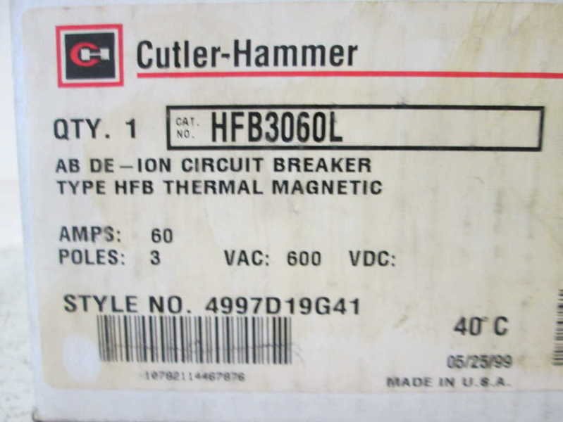Cutler Hammer HFB3060L NSFP * GENUINE * HFB3060L  Eaton Westinghouse