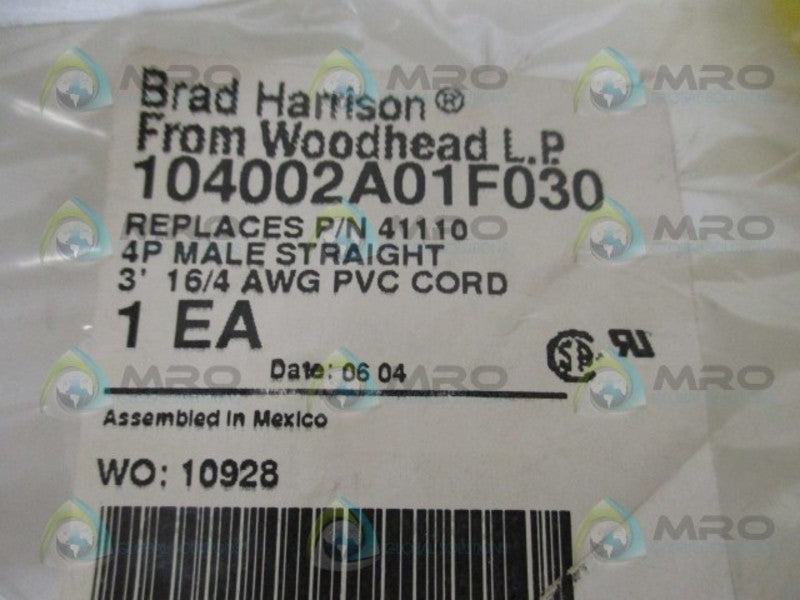 DANIEL WOODHEAD 41110 104002A01F030 * NEW IN FACTORY BAG *