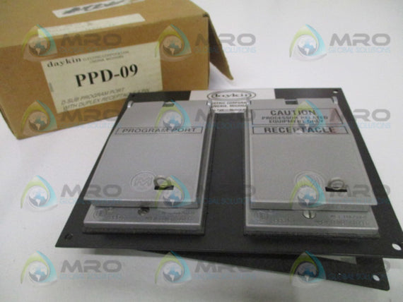 DAYKIN PPD-09 D-SUB PROGRAM PORT WITH DUPLEX RECEPTACLE 9 PIN *NEW IN BOX*