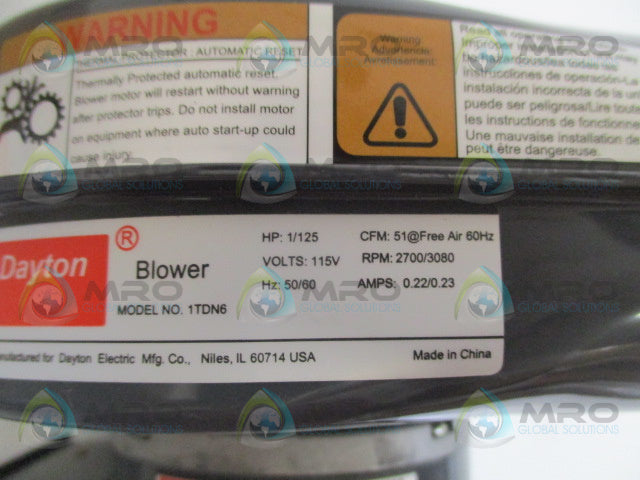 DAYTON 1TDN6 BLOWER *NEW IN BOX*