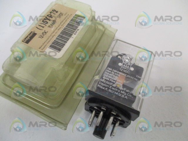 DAYTON 5YP72 RELAY 12VDC *NEW IN ORIGINAL PACKAGE*