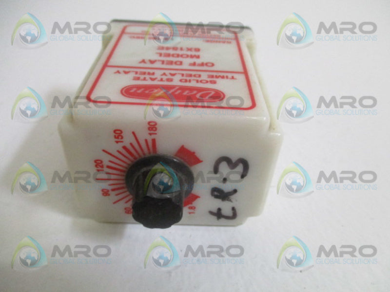 DAYTON 6X154E SOLID STATE TIME DELAY RELAY 1.8-180 SEC *USED*