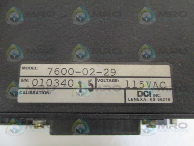 DCI 7600-02-29 PANEL CONTROLLER *NEW NO BOX*