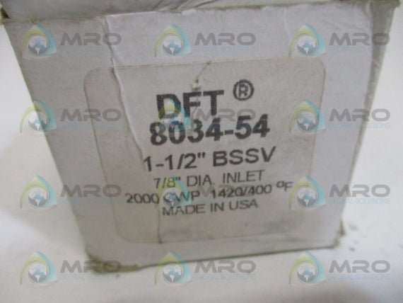 DTF 8034-54 INLET 7/8" 1420/400F *NEW IN BOX*