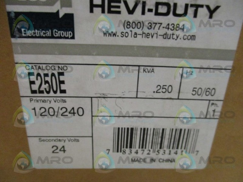 EGS HEVI-DUTY E250E  *NEW IN BOX*