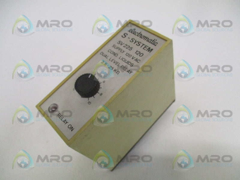 ELECTROMATIC SV225120 COND. LIQUIDS DUAL LEVEL RELAY *USED*