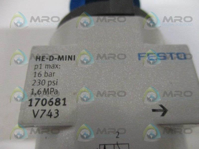 FESTO HE-D-MINI ON/OFF VALVE *NEW IN BOX*
