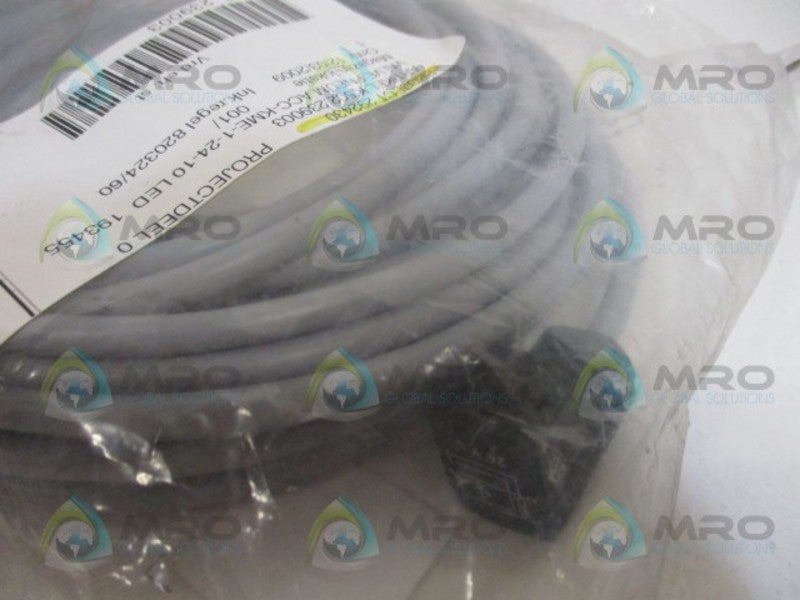 FESTO KME-1-24-10-LED PLUG SOCKET CABLE *NEW IN FACTORY BAG*