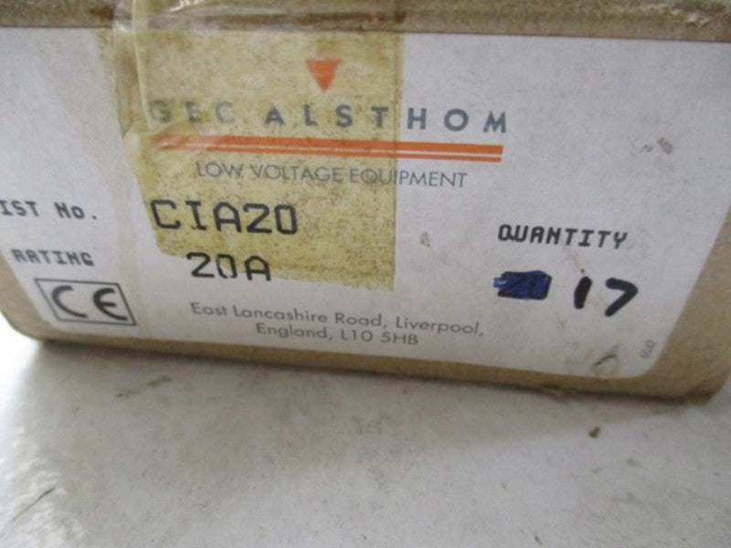 LOT OF 17 GEC ALSTHOM CIA20 FUSE 20A *NEW IN BOX*