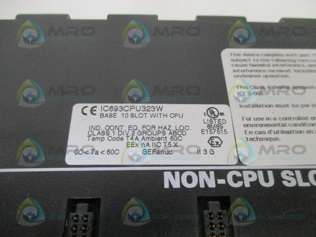 GE FANUC IC693CPU323W BASE 10 SLOT WITH CPU *USED*