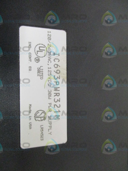 GE FANUC IC693PWR321M POWER SUPPLY 120/240VAC *USED*