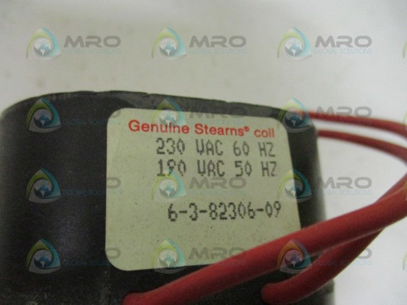 GENUINE STEARNS 6-3-82306-09 COIL 190/230VAC *NEW NO BOX*