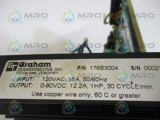 GRAHAM 176B3004 SPEED CONTROLLER DRIVE (REPAIRED)(AS PICTURED) *USED*