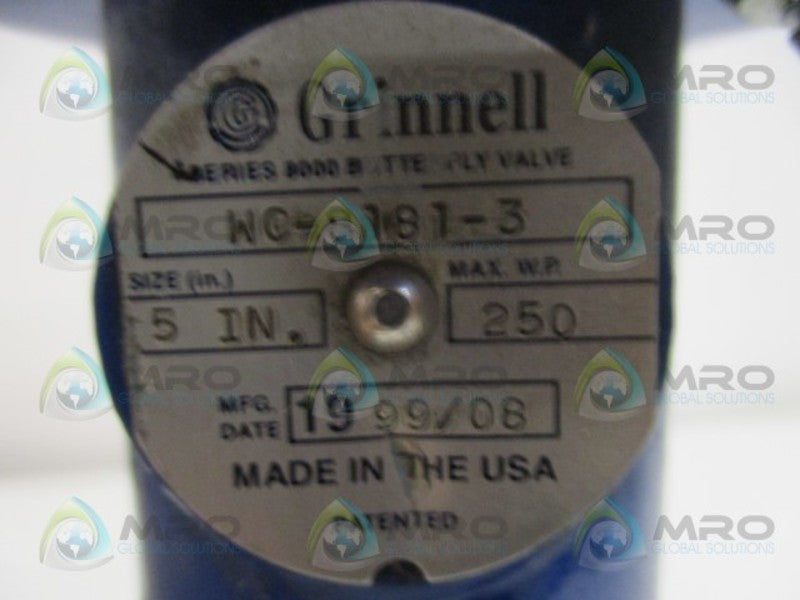 GRINNELL WC-8181-3 BUTTERFLY VALVE 5" *NEW NO BOX*