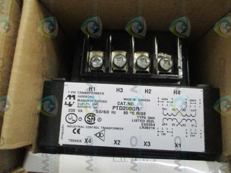 HAMMOND PTD200QR CONTROL TRANSFORMER *NEW IN BOX*