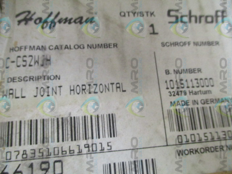 HOFFMAN C-CS2WJH WALL JOINT HORIZONTAL *NEW IN BOX*