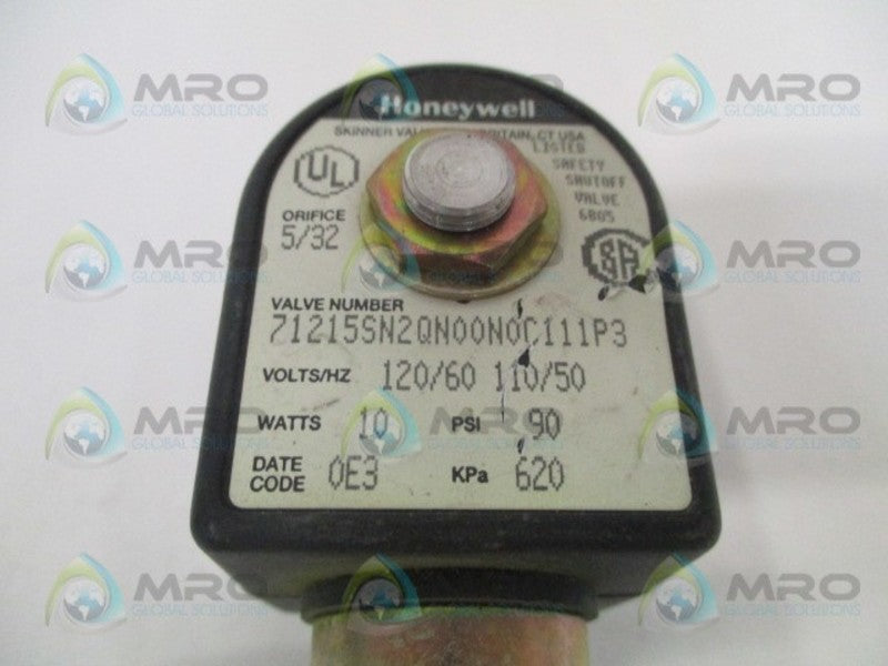 HONEYWELL 71215SN2QN00N0C111P3 SAFETY SHUTOFF VALVE *NEW NO BOX*
