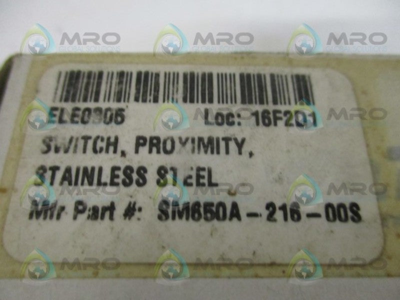 HYDE PARK SM650A-216-00S PROXIMITY SENSOR *NEW IN BOX*