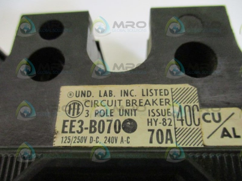 ITE EE3-B070 CIRCUIT BREAKER 70A *NEW NO BOX*