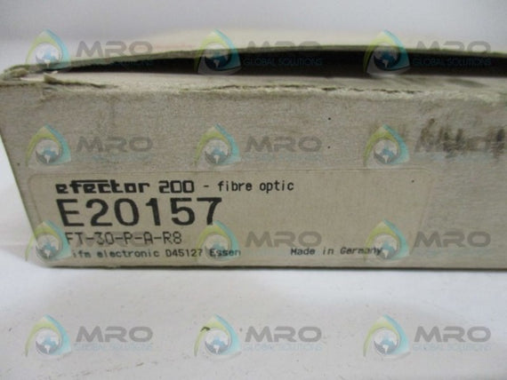 IFM EFECTOR E20157 FT30PAR8 FIBER OPTIC DIFFUSE SENSOR *NEW IN BOX*