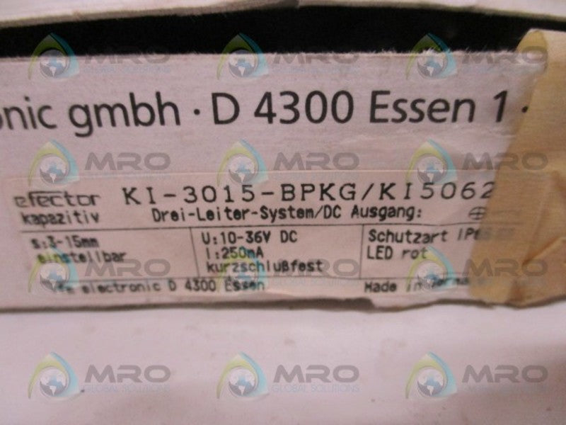 IFM EFECTOR KI-3015-BPKG/KI5062 CAPACITIVE SENSOR *NEW IN BOX*
