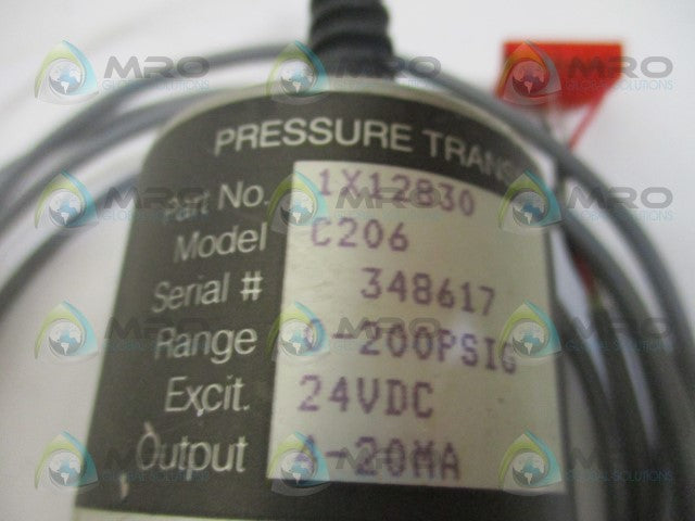 INGERSOLL RAND C206 1X12830 PRESSURE TRANSMITTER *NEW NO BOX*