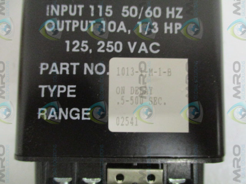 ISSC 1013-1-M-1-B ON DELAY RELAY .5-500 SEC. *NEW IN BOX*