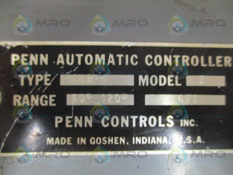 PENN CONTROLS A28MA-2 AUTOMATIC CONTROLLER EVAPORATOR 40/120F *NEW NO BOX*
